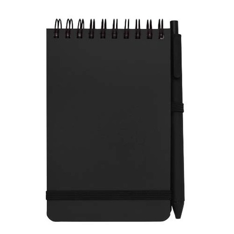 Блокнот Thalaasa формата А6 в твердой обложке из океанического пластика с шариковой ручкой