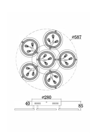 Потолочный светодиодный светильник Freya Bodge FR10017CL-L92W