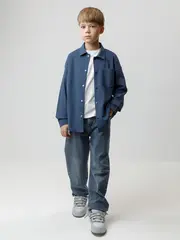 рубашка  для мальчика  КР 302794/синий космос к618