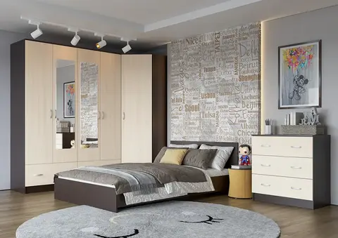 шкаф угловой РОНДА 0,87*0,87 м (венге/дуб белфорт)