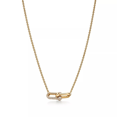 Подвеска из жёлтого золота 18k с бриллиантами, Tiffany 💎Hard Wear Double link