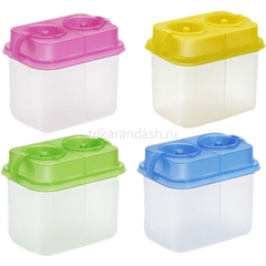 Стакан-непроливайка двойной Премиум PrimaVera с крышкой, МИКС, 1 шт.