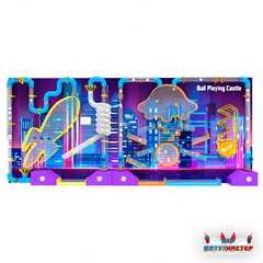 Пневмолабиринт для детской игровой комнаты «Неоновый космо-город», 3,6×2,4×0,5 м