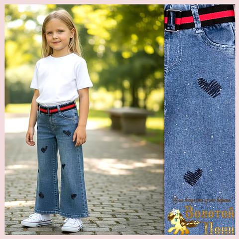 Джинсы девочке (1-6) 260331-LT2524