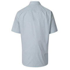 Сорочка мужская Venti Modern Fit 226110131-300 с сине-зеленым принтом, короткий рукав