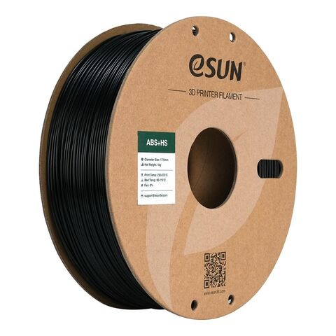 Пластик для 3D-печати eSUN ABS+HS, 1,75 мм, 1 кг, чёрный, ABS+HS175B1Y1