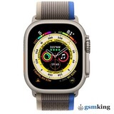 Apple Watch Ultra GPS + Cellular 49mm Titanium Case with Blue/Grey Trail Loop
