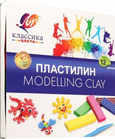 Пластилин 12 цв. 240 гр. (Луч) 