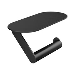 Hansgrohe WallStoris 27928670 Держатель для туалетной бумаги, с полкой (черный матовый) фото