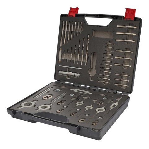 Набор метчиков и плашек M3 -M12 HSS-G 52пр H-Tools 491060HT