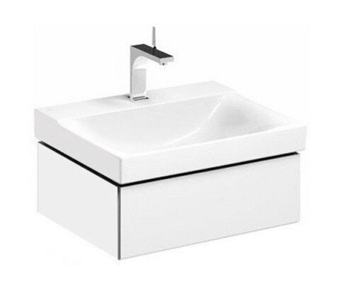 Шкафчик для раковины Geberit Xeno², с одним выдвижным ящиком: B=58см, H=22см, T=46.2см, Белый / Высокоглянцевое покрытие