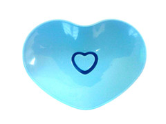 Мыльница двухцветная пластиковая в форме сердца
