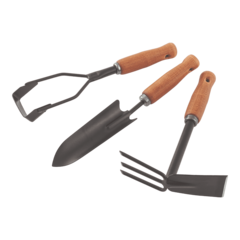 Набор садового инструмента, деревянные рукоятки, 3 предмета Palisad