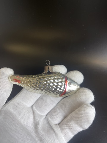 Ёлочная игрушка Рыбка стекло, винтаж, СССР 1950-1970 гг
