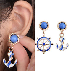 Купить Серьги с якорем и штурвалом в Магазине тельняшек