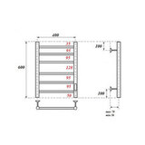 Полотенцесушитель электрический Point PN10846 П6 400x600 диммер справа, хром