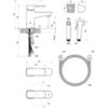 Ravak X070165 Смеситель для умывальника с гигиеническим душем и настенным держателем BM 011.01