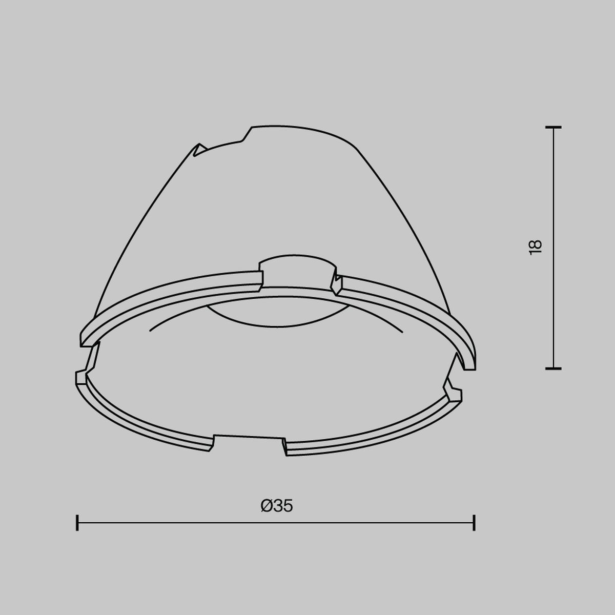 Линза Maytoni Technical Downlight для Alfa LED 36° LensD35-36
