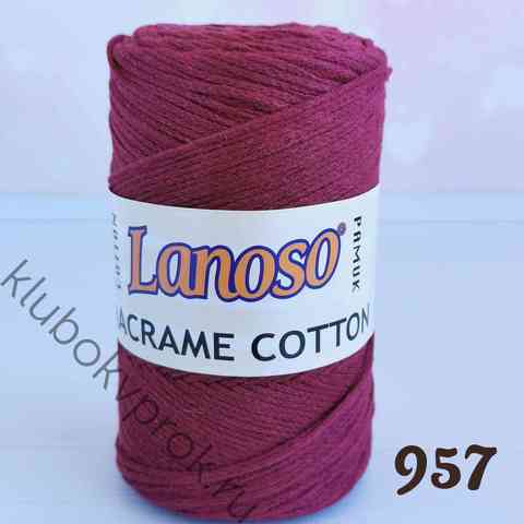 LANOSO MACRAME COTTON 957, Клюква