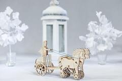 Римская колесница Wooden City - Деревянный конструктор, 3D пазл, сборная механическая модель, средневековье, античность