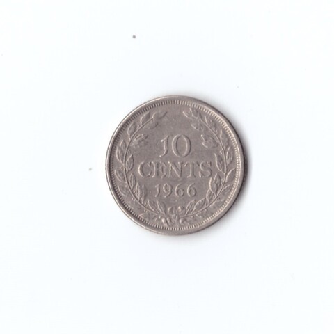 Либерия 10 центов 1966 г VF