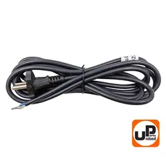 Шнур сетевой UNITED PARTS 2x1,0 мм.кв. - 2,5 м, ПГА-ВП (медь, термоэластопласт ±50С°) (90-0446)