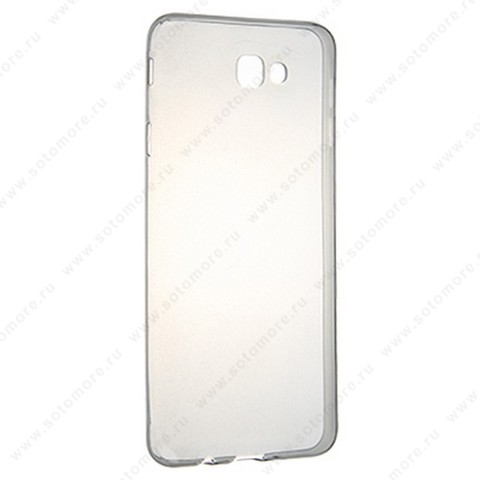 Накладка силиконовая ультра-тонкая для Samsung Galaxy J7 Prime G6100 2016/ON 7 G6100 черная (прозрачная)