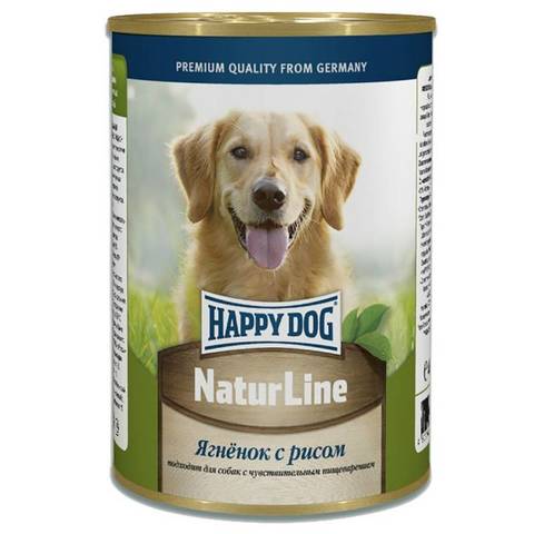Happy Dog консервы для собак (ягненок с рисом) 400г