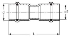 Valtec муфта пресс 28х28 мм из нерж. стали VTi.903.I.002828