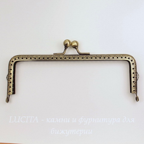 Фермуар 15,5х7 см "Узор" (цвет - античная бронза)