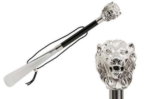 Ложка для обуви Pasotti - Silver Lion Shoehorn, Италия.