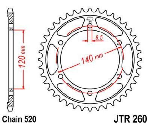 Звезда ведомая JTR260 40