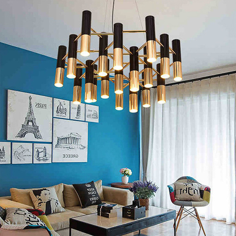 Люстра Ike Suspension Black-Gold 19
