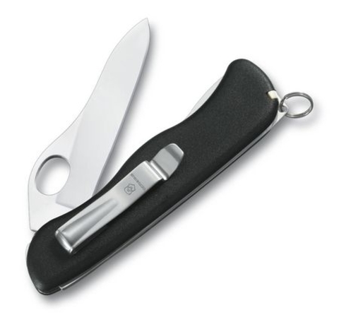 Складной нож Victorinox Sentinel Clip One Hand Black с клипсой (0.8416.M3) - Wenger-Victorinox.Ru