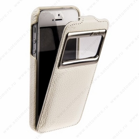 Чехол-флип Melkco для iPhone SE/ 5s/ 5 Leather Case Jacka ID Type (White LC)
