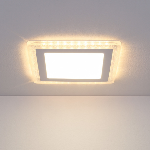 Встраиваемый потолочный светодиодный светильник Elektrostandard DLS024 18W 4200K Белый