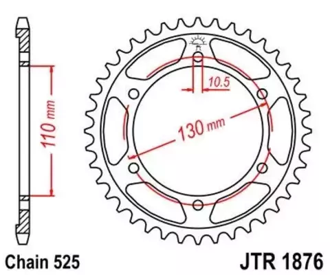 Звезда ведомая JTR1876 43