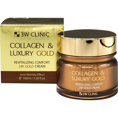 3W Clinic Крем для лица с коллагеном и золотом - Collagen & luxury gold cream, 100мл