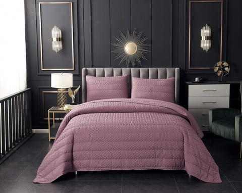 Покрывало 230х250 и 2 наволочки 50х70 Sofi De MarkO Ирма пепельная роза