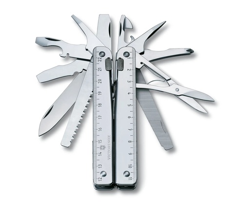 Мультитул Victorinox SwissTool CS Plus, 115 mm, 37 функций, кожаный чехол (3.0338.L)