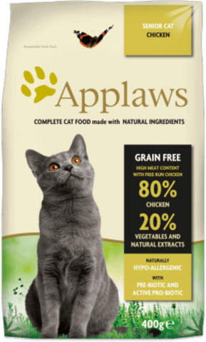 купить эпплоуз Applaws Dry Cat Senior 80/20% сухой беззерновой корм для пожилых кошек с курицей и овощами