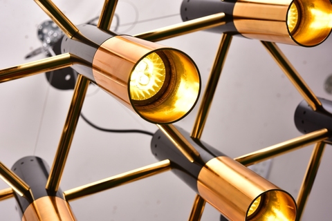 Люстра Ike Suspension Black-Gold 19