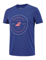 Теннисная футболка Babolat Exercise Graphic Tee Men - estate blue