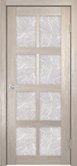 Межкомнатная дверь К-8 / Цвет тон Кремовая лиственница / Остекление "Гранит прозрачный" / Двери Верда