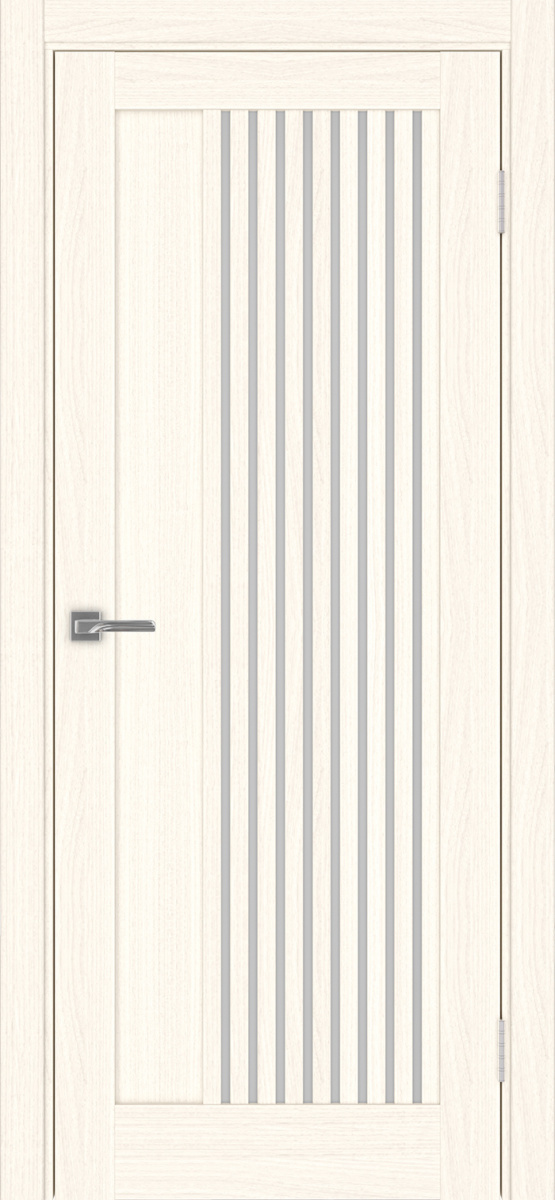 Дверь межкомнатная Оптима Порте Турин 544.12, цвет светлый ясень, экошпон, стекло мателюкс