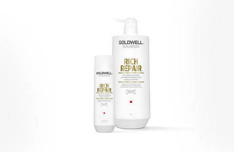 GOLDWELL NEW DUALSENSES RICH REPAIR RESTORING SHAMPOO – ВОССТАНАВЛИВАЮЩИЙ ШАМПУНЬ ДЛЯ ПОВРЕЖДЕННЫХ ВОЛОС 1000 мл