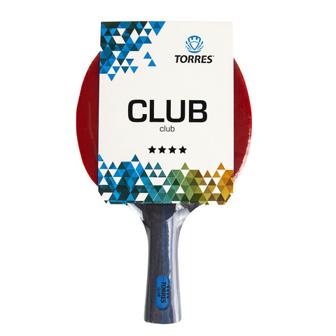 Ракетка для настольного тенниса TORRES Club 4*, арт.TT21008, накладка 2,0 мм
