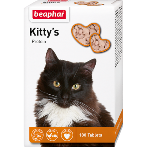 Beaphar Kitty`s+Protein витамины для кошек с протеином 180 таб