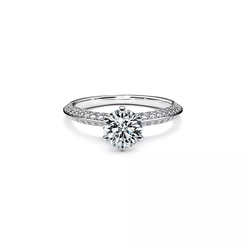 Кольцо из платины с бриллиантом 0.53 карат , Tiffany💠