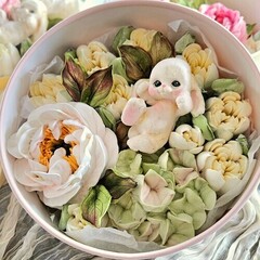 Зефир в шляпной коробке «Зайка» / 21 см